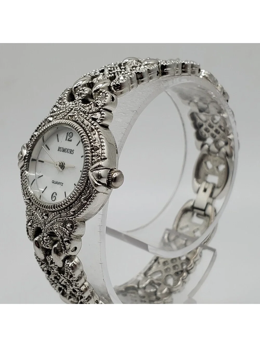Vintage Style Rumours Quartz Womens Watch 23mm Silver Tone New Battery